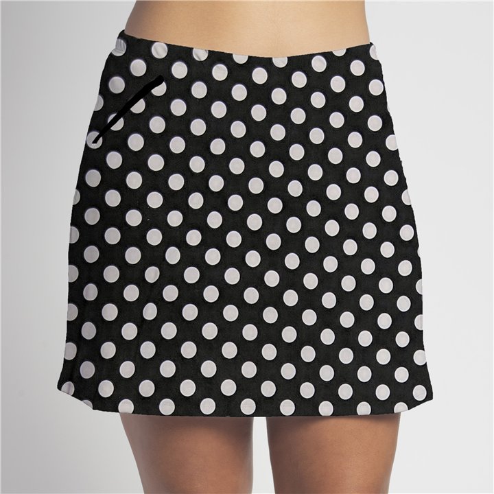 Zipper Pocket Skort - BW Mini Dot