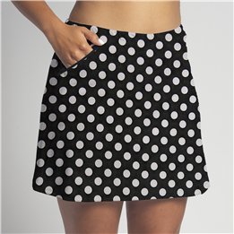 Zipper Pocket Skort - BW Mini Dot
