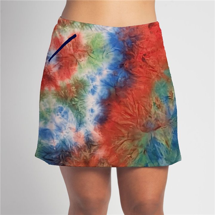 Zipper Pocket Skort - Primo Tie Dye