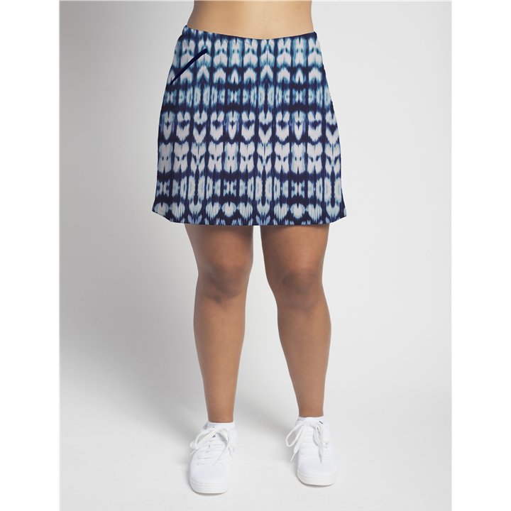 Zipper Pocket Skort - Marine Batik