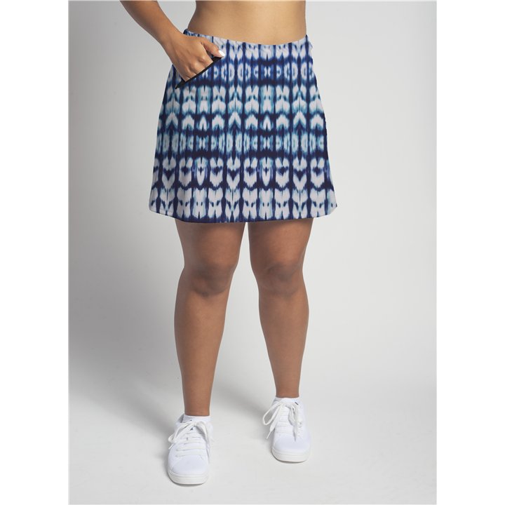 Zipper Pocket Skort - Marine Batik