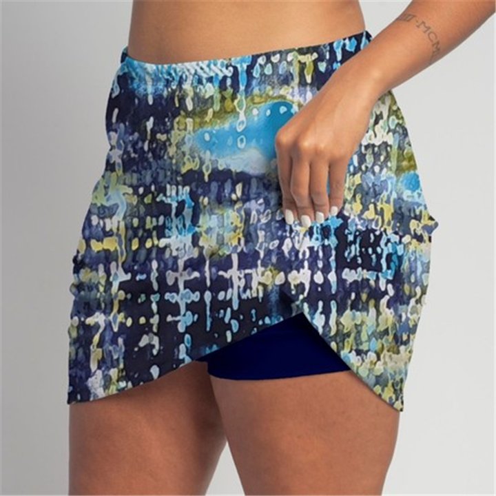 Zipper Pocket Skort - Mykonos