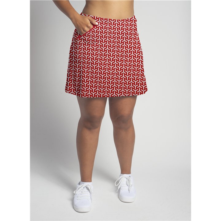 Zipper Pocket Skort - Cherry YiYi
