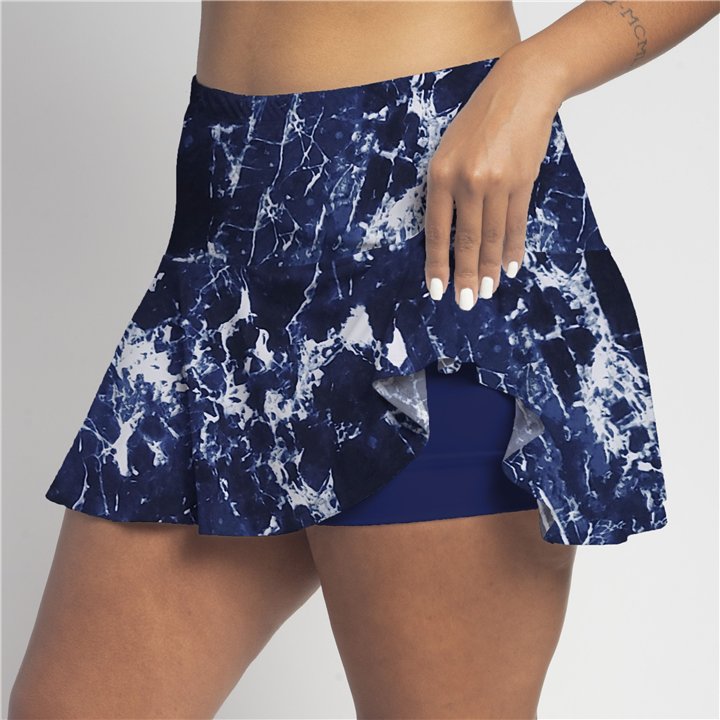 Flounce - Navy Crackle