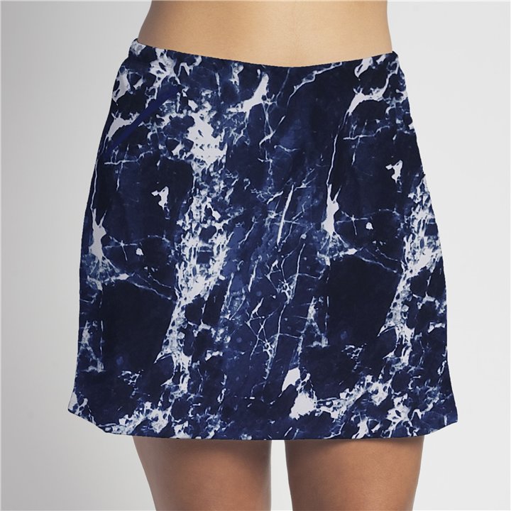 Zipper Pocket Skort - Navy Crackle