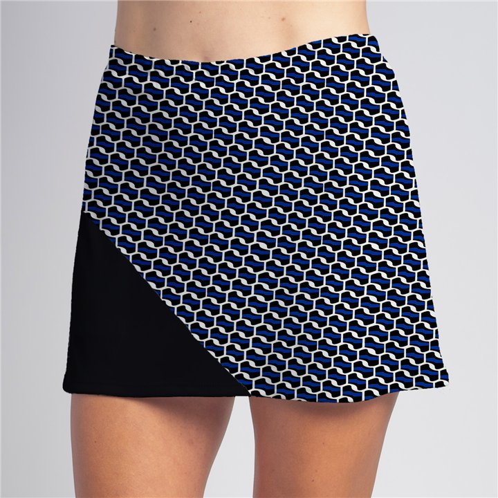 Bias Skort - Blue Abstract