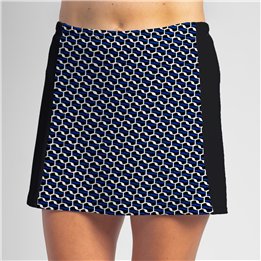 Slimming Panel Skort - Blue Abstract