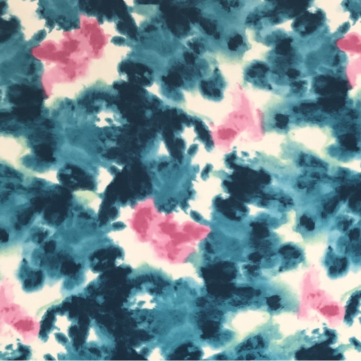 Pink, Aqua, White Paint Daub Splotch