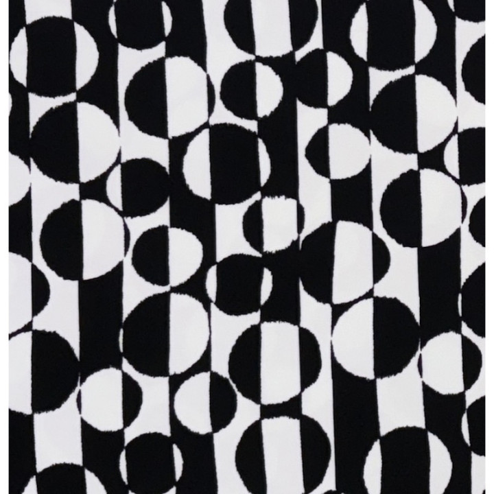 Black and White 60's Circle Dot Mod