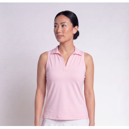 Collared Sleeveless Top - Pale Pink