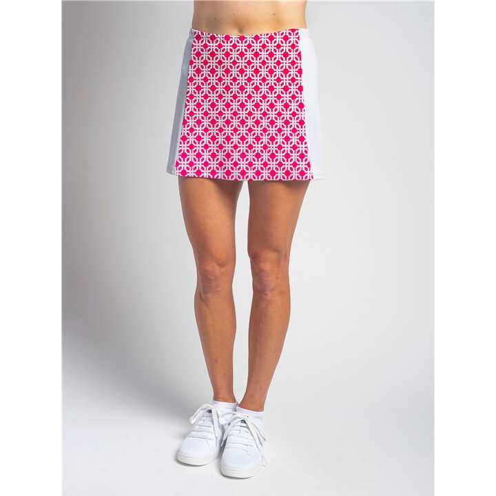 Slimming Panel Skort - Pink Lattice