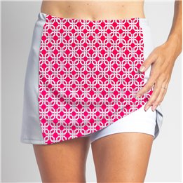 Slimming Panel Skort - Pink Lattice