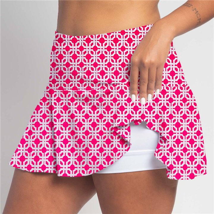 Flounce - Pink Lattice