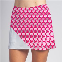 Bias Skort - Pink Lattice