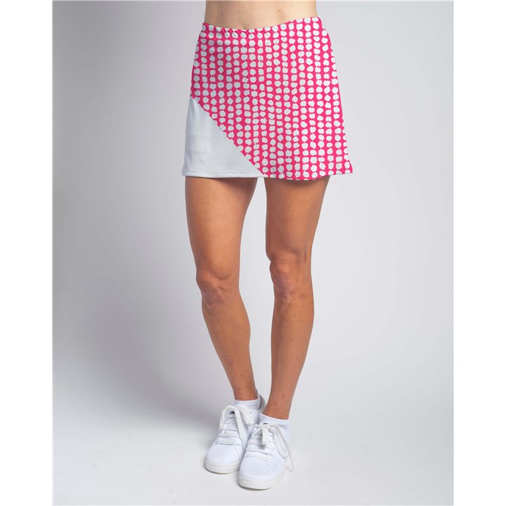 Bias Skort - Pink Lattice