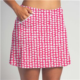 Zipper Pocket Skort - Pink Splotch Dots