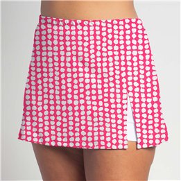 Side Slit - Pink Splotch dots