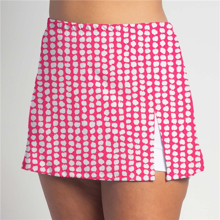 Side Slit - Pink Splotch dots