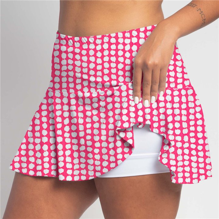 Flounce - Pink Splotch Dots