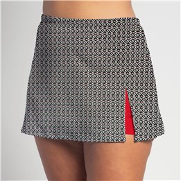Side Slit - Red Black Ikat R