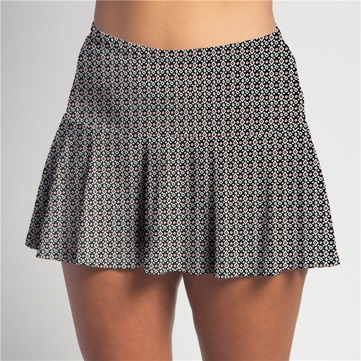 Flounce - Red Black Ikat R