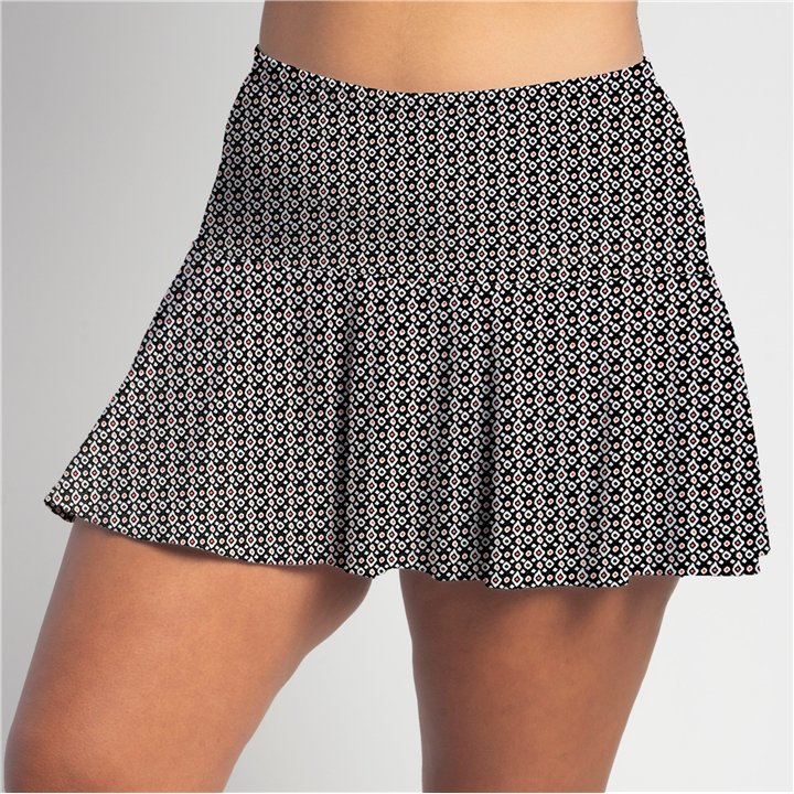 Flounce - Red Black Ikat R