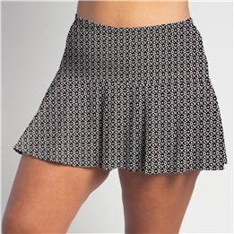 Flounce - Red Black Ikat B