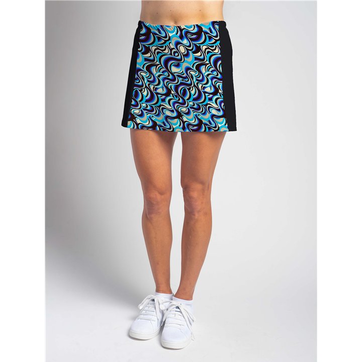Slimming Panel Skort - Turquoise Grape Swirl