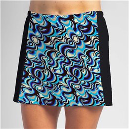 Slimming Panel Skort - Turquoise Grape Swirl