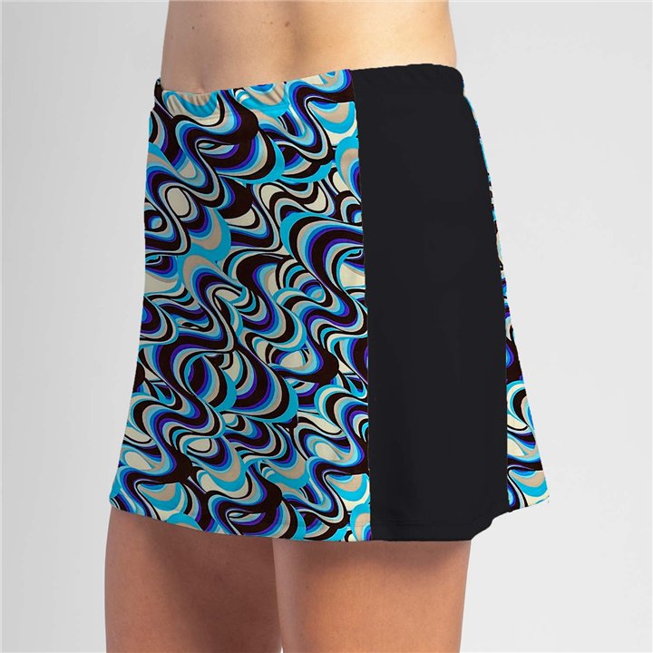 Slimming Panel Skort - Turquoise Grape Swirl