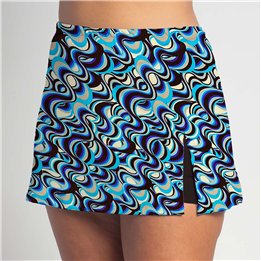 Side Slit - Turquoise Grape Swirl