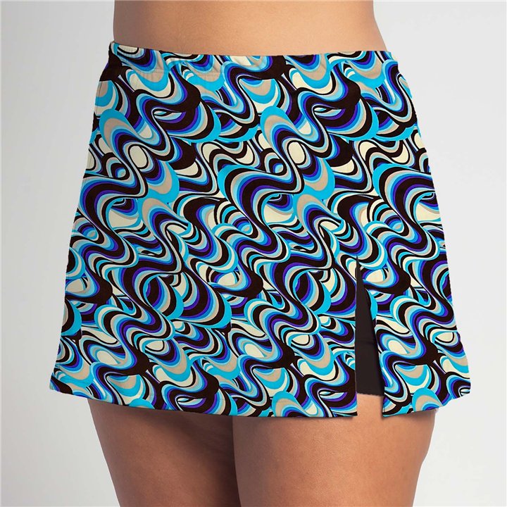 Side Slit - Turquoise Grape Swirl