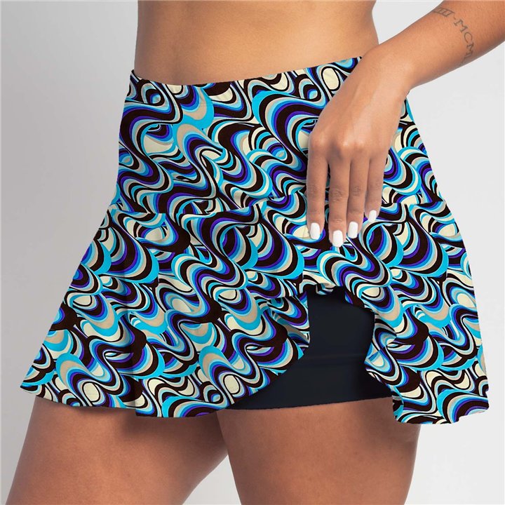 Flounce - Turquoise Grape Swirl