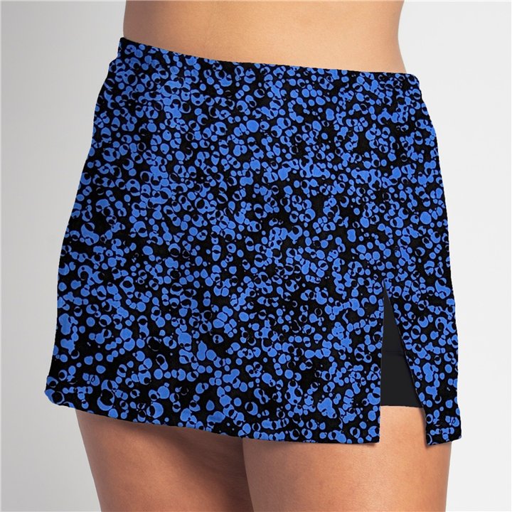 Side Slit - Blue Bubbles