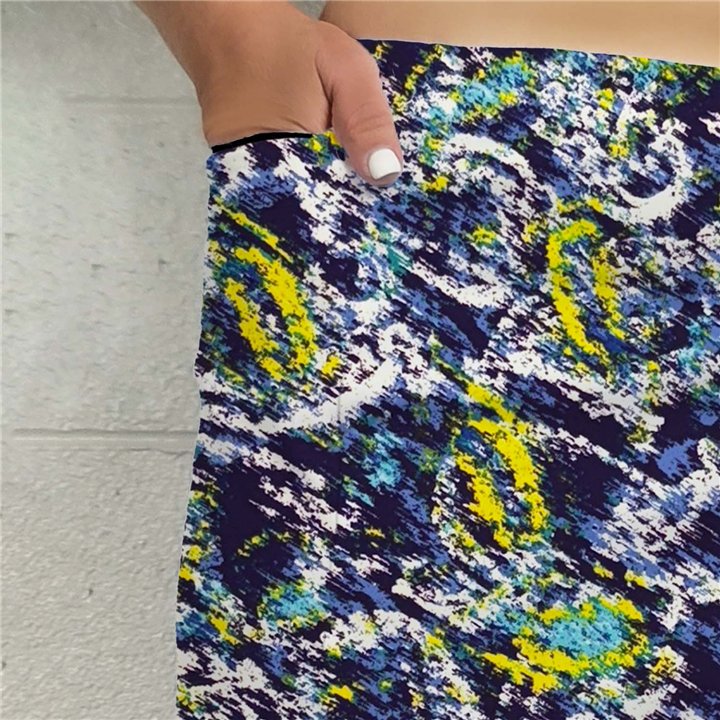 Side Slit Zipper Pocket Skort - Blue Lagoon