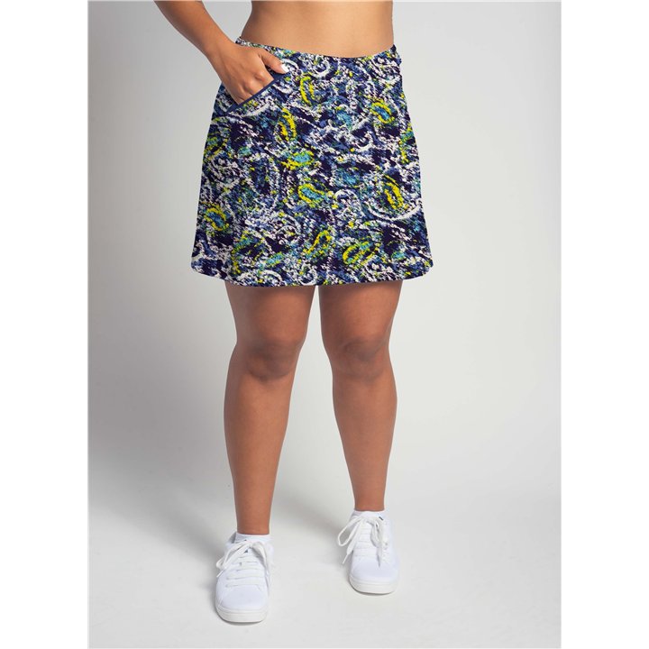 Zipper Pocket Skort -Blue Lagoon