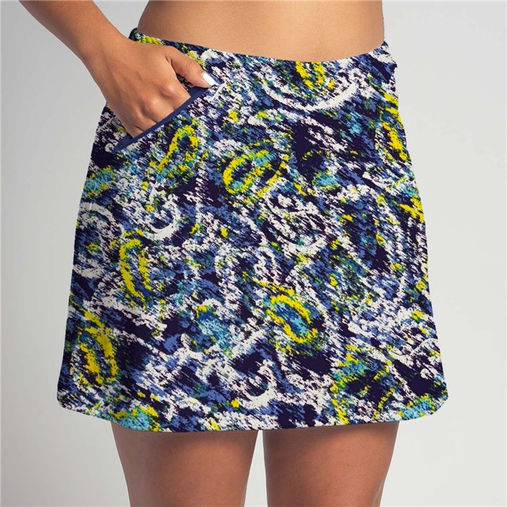 Zipper Pocket Skort -Blue Lagoon