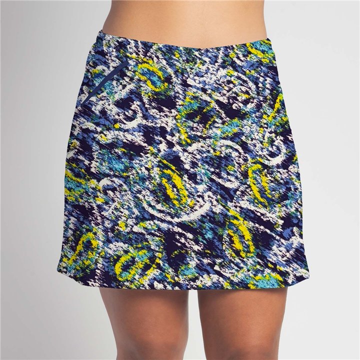 Zipper Pocket Skort -Blue Lagoon