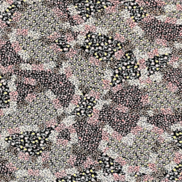 Pink and Sunshine Yellow Ditsy Floral with Black and White