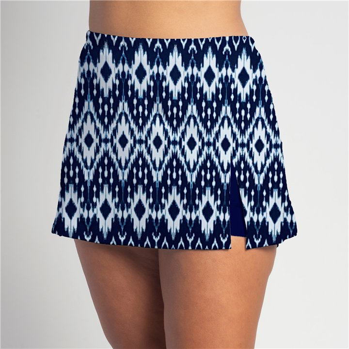 Side Slit - Denim Ikat