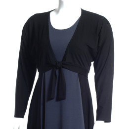 Tie Front Shrug - Black