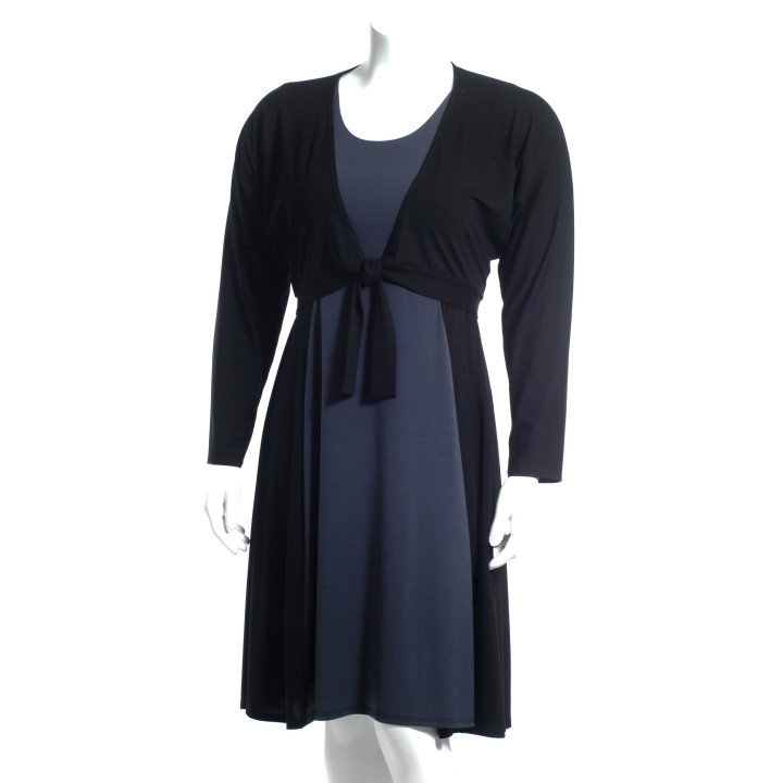 Tie Front Shrug - Black
