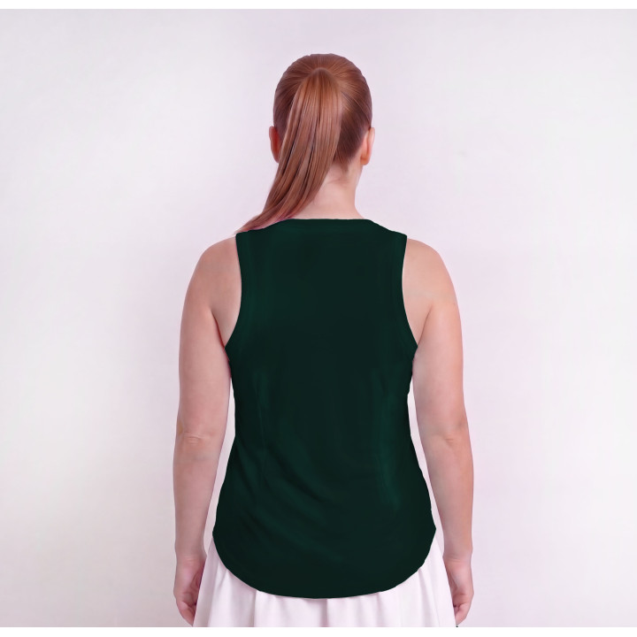 Hi-Neck Long Line Tank - Black