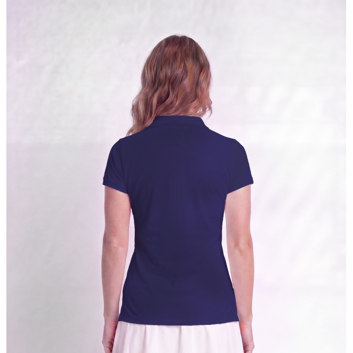 Collared Short Sleeve Top - Navy
