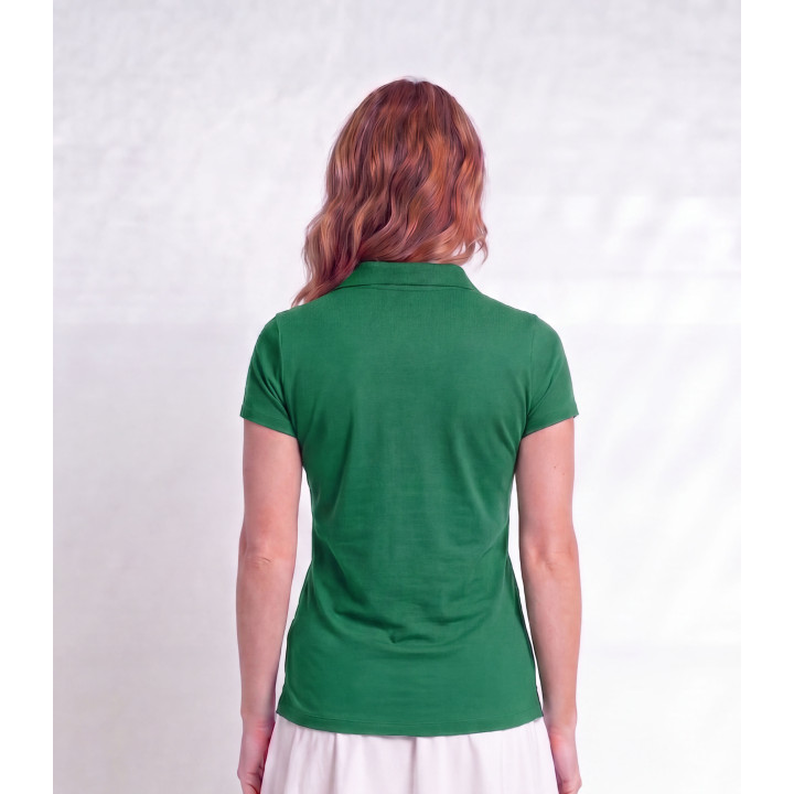 Collared Short Sleeve Top - Kelly Green