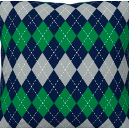 Navy Green Argyle
