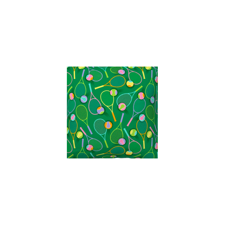 Tennis Rackets Pastels on Green