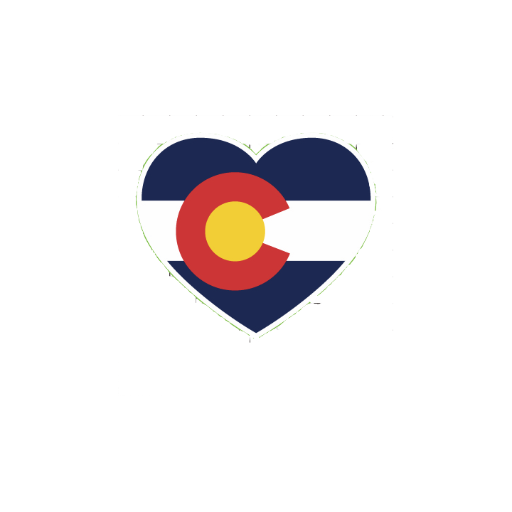 Side Slit - White with Colorado Heart