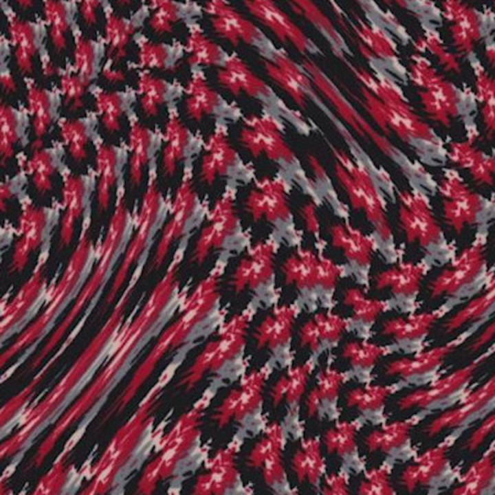 Red grey gray black and white swirly print
