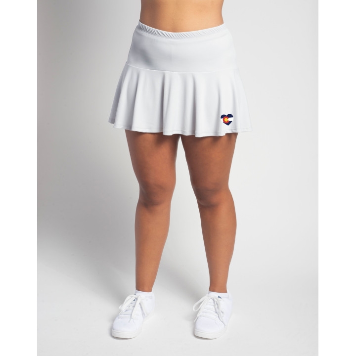 Flounce - White with Colorado Heart